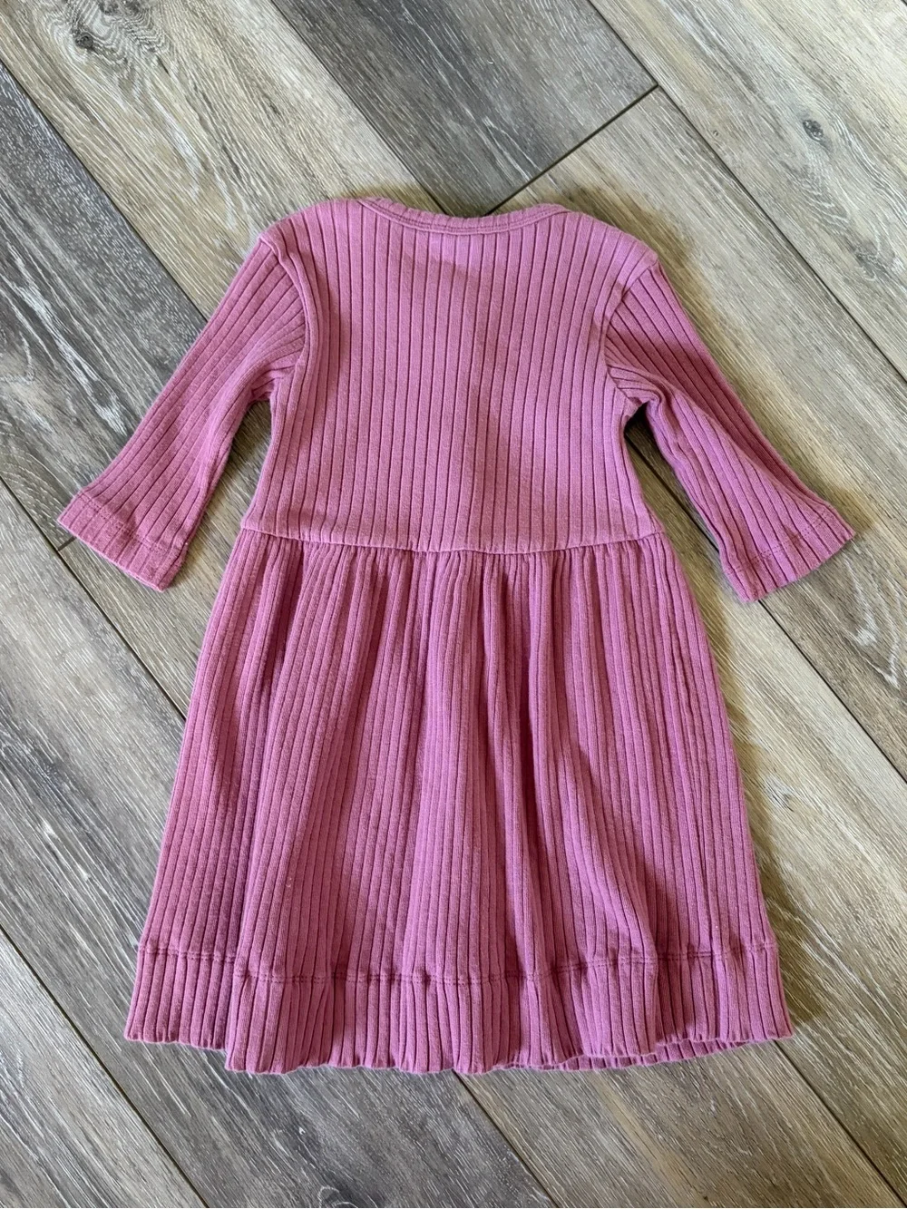 Kate Quinn Dusty Rose Ribbed Button-Front Dress